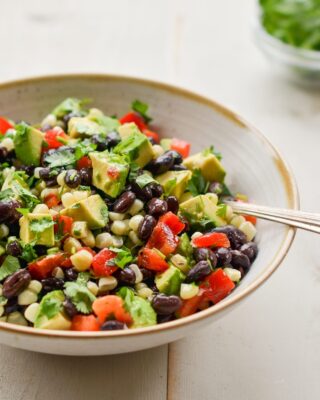 Black-Bean-Salad-Corn-Avocado-Lime-Vinaigrette