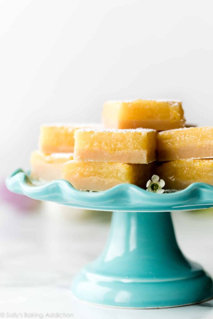 freshly baked lemon bars